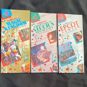 Vtg 1991 Walt Disney World Guide Books MAGIC KINGDOM Epcot MGM STUDIOS 20 Years